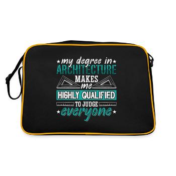 Architecture My Degree In Architecture Engineering - Retro Bag - black/gold - Back