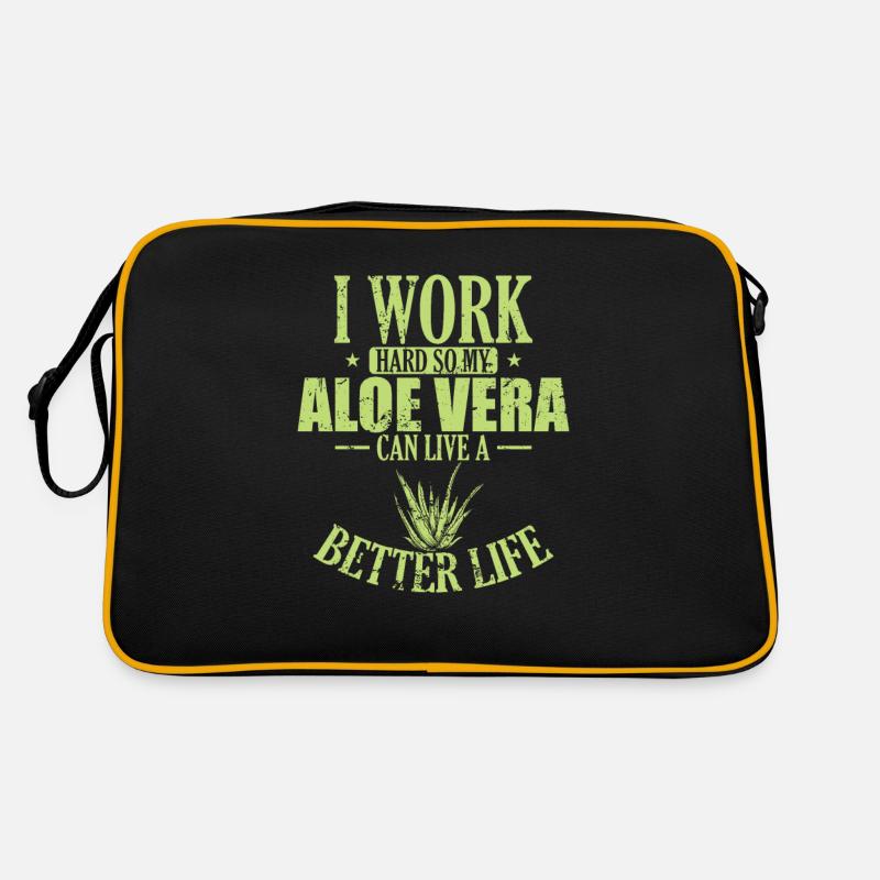 I work hard my Aloe Vera can live a Better Life Retro Tasche