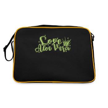 Love Aloe Vera Médicinal Médecine Cosmétiques - Sac Retro - noir/or - Dos