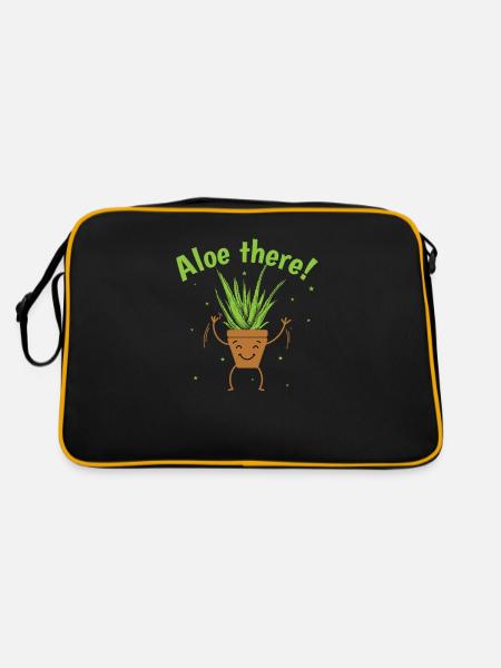 Aloe there! Aloe Vera Cream Cosmetics - Retro Bag - black/gold - Back