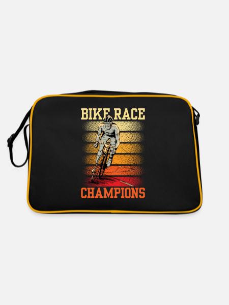 Cycling Champions, Cycling, Cyclists - Retro Bag - black/gold - Back