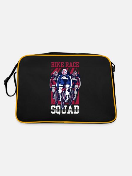 Cycling Races Team Bicycle Races Cyclists - Retro Bag - black/gold - Back