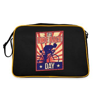 It's the day of the bike race bike race bike race - Retro Bag - black/gold - Back