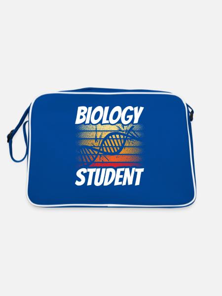 Biology Student Biology Student Biologist Profession - Retro Bag - blue/white - Back