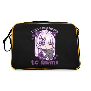 I Gave My Heart To Anime I Manga Kawaii Otaku - Retro Bag - black/gold - Back