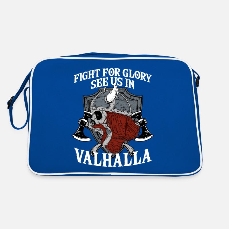 Fight For Glory See Us In Valhalla I Mythology Retro Bag