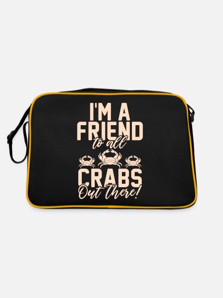 Cadeaux Crab Lover - Sac Retro - noir/or - Dos