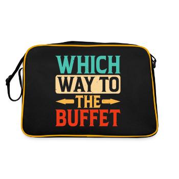 Which Way To The Buffet 28 - Retro Tasche - Schwarz/Gold - Hinten