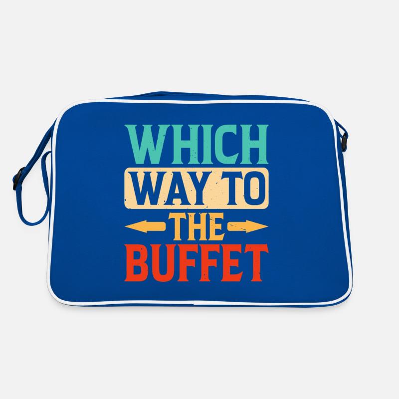 Which Way To The Buffet 28 Retro Tasche