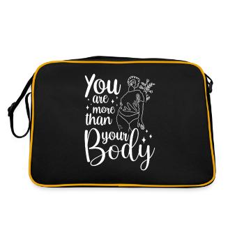 Vous êtes plus que votre corps honteux ennuyer - Sac Retro - noir/or - Dos