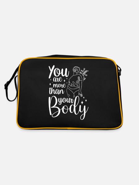 You're more than your body body shaming annoy - Retro Bag - black/gold - Back