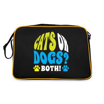 Chats ou chiens les deux amants Chat Chien - Sac Retro - noir/or - Dos