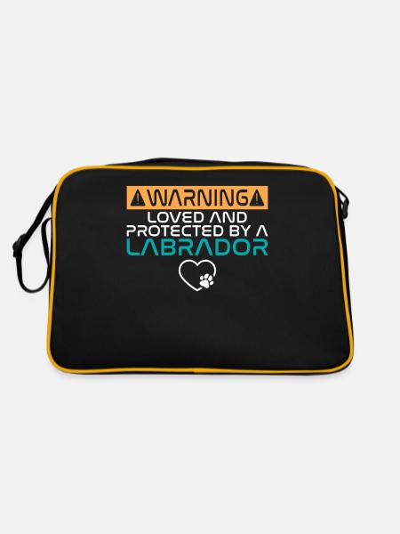 Cadeaux amoureux du Labrador - Sac Retro - noir/or - Dos