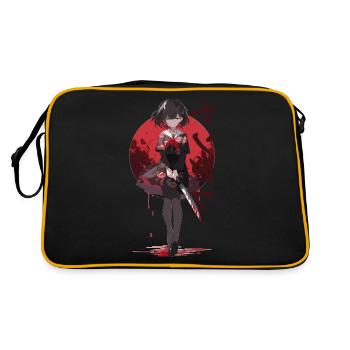 Gesugao Yandere Manga Anime Girl Personnage - Sac Retro - noir/or - Dos