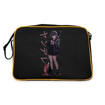 Gesugao Yandere Manga Anime Girl Personnage - Sac Retro - noir/or - Dos