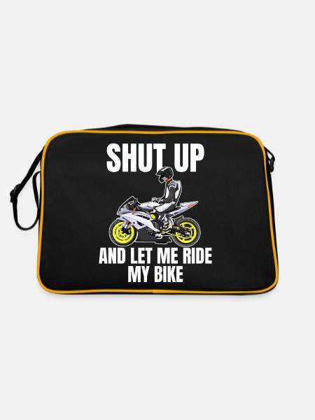 Motorcycle Lifestyle / Motorrad / Motorräder biker - Retro Tasche - Schwarz/Gold - Hinten