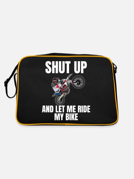 Motocross / Enduro / Freestyle mx / Dirtbike retro - Retro Bag - black/gold - Back