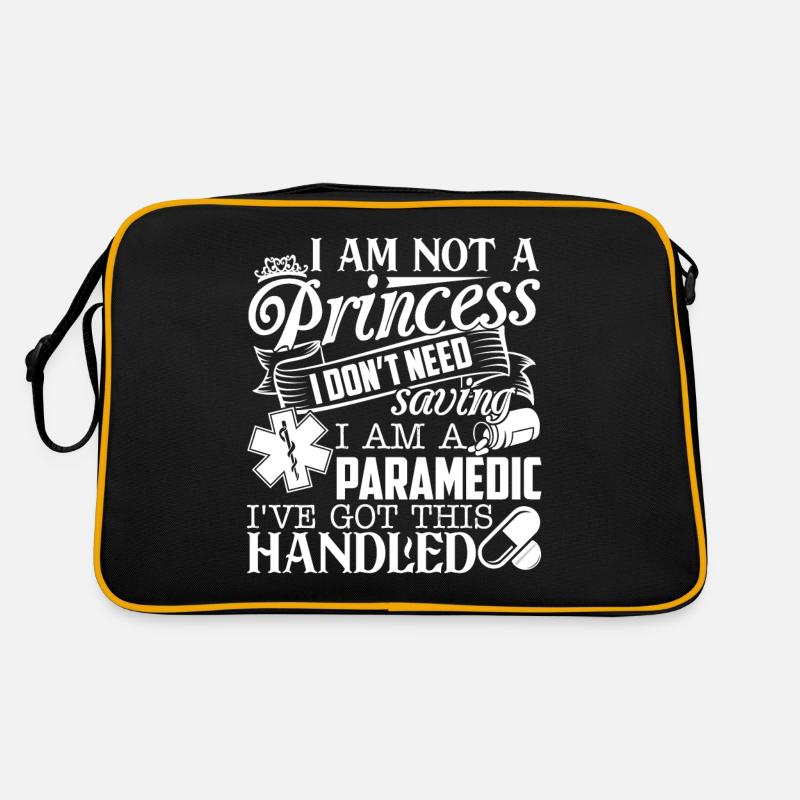 Paramedic Paramedic Don't Need Saving - Retro Bag - black/gold