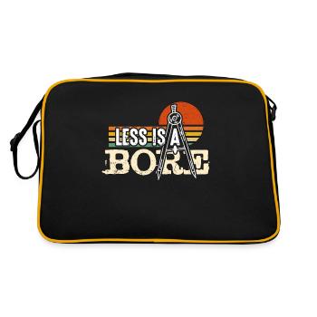 Architecture Less Is A Bore Retro Architectural - Retro Bag - black/gold - Back
