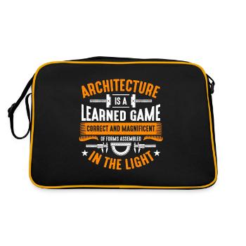 Architecture Is A Learned Game Builder Architects - Retro Bag - black/gold - Back