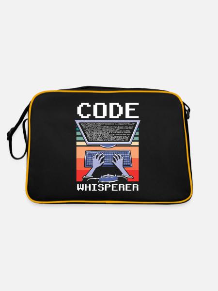 Code Whisperer Programmer Coding Coder - Retro Bag - black/gold - Back