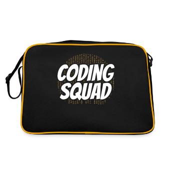 Coding Team Programmierer Programmieren Coder - Retro Tasche - Schwarz/Gold - Hinten