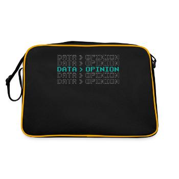 Data > Opinion Code Coder Coding Programmers - Retro Bag - black/gold - Back