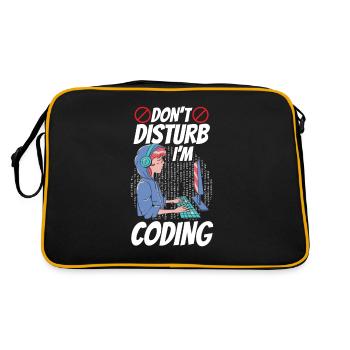 Don't bother: I program Coding Coder - Retro Bag - black/gold - Back