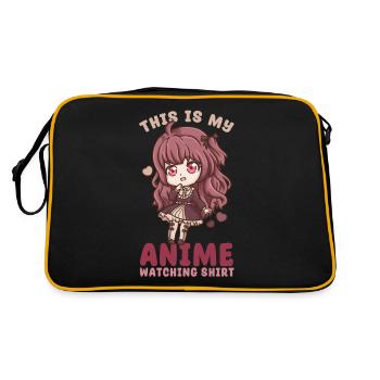 This Is My Anime Watching Shirt I Kawaii Otaku - Retro Bag - black/gold - Back