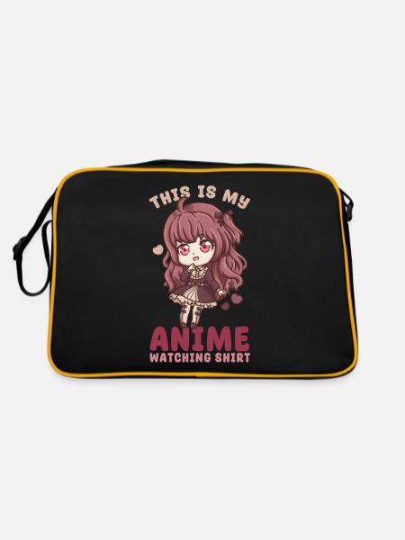 Ceci est ma chemise de regarder l’anime I Kawaii Otaku - Sac Retro - noir/or - Dos