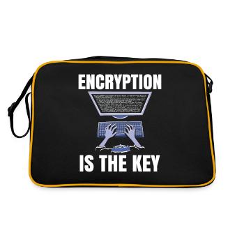 Encryption is the key to coder coding - Retro Bag - black/gold - Back