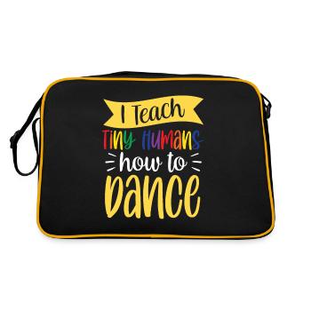 Ich Bringe Winzigen Menschen Das Tanzen Bei - Retro Tasche - Schwarz/Gold - Hinten