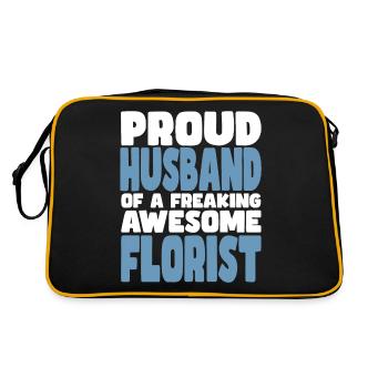 Fière épouse d’un sacré bon fleuriste - Sac Retro - noir/or - Dos