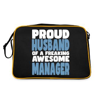 Fière épouse d’un sacré bon manager - Sac Retro - noir/or - Dos