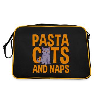 Pasta Cats And Naps 2 - Retro Bag - black/gold - Back