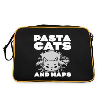 Pasta Cats And Naps 4 - Retro Bag - black/gold - Back