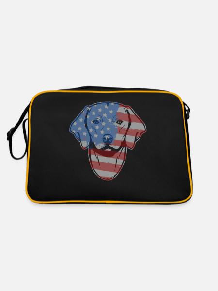 Rhodesian Ridgeback Rhodesian Ridgeback Flag - Retro Bag - black/gold - Back