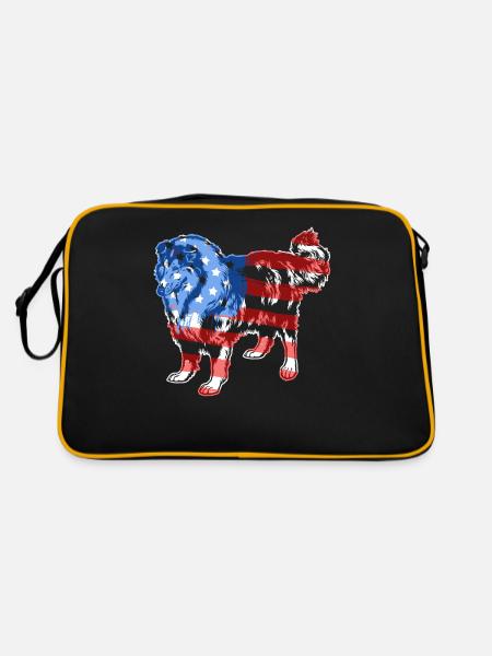 Rough Collie Rough Collie Flag - Retro Bag - black/gold - Back