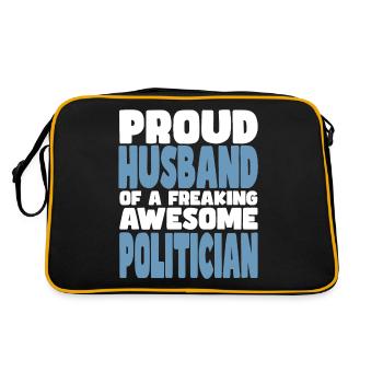 Fière épouse d’un sacré bon politicien - Sac Retro - noir/or - Dos