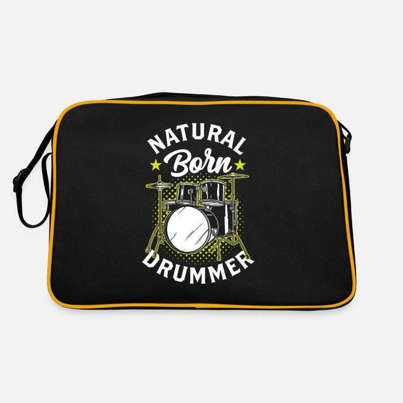 Der Geborene Schlagzeuger Drummer Schlagzeug Drum Retro Tasche