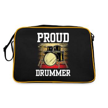 Fier batteur Tambours Batterie - Sac Retro - noir/or - Dos