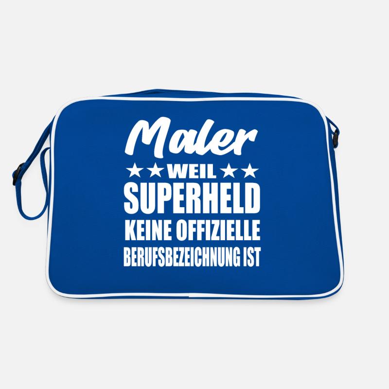 Maler Superheld Spruch Retro Tasche