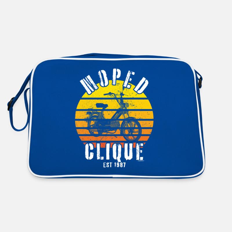 Moped Clique Scooter Mokick Two-Wheeler Driver 1987 Retro Bag