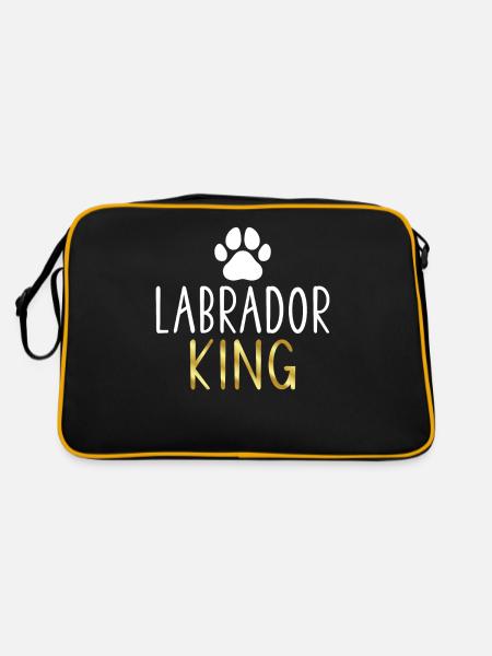 Cadeaux amoureux du Labrador - Sac Retro - noir/or - Dos