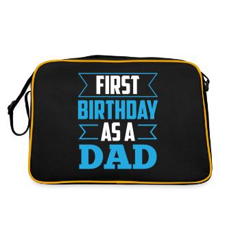 Premier anniversaire en tant que papa fête papa papa - Sac Retro - noir/or - Dos
