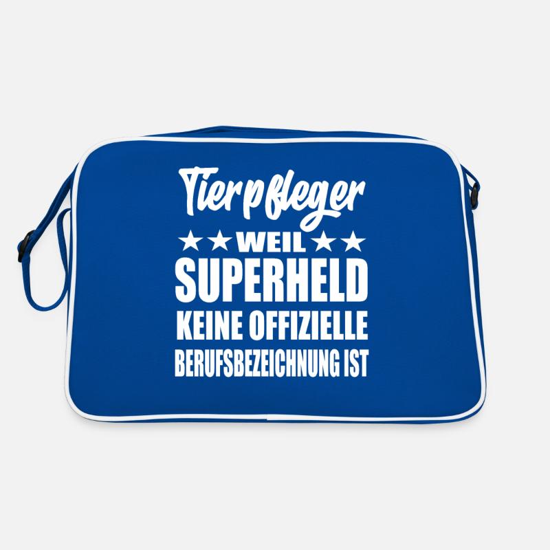 Tierpfleger Superheld Spruch Retro Tasche