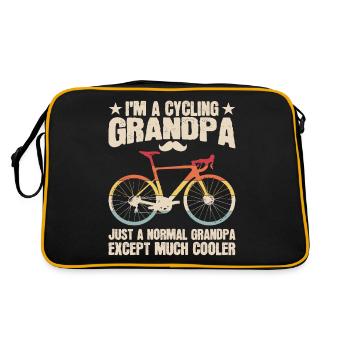 Grand-père cycliste Amateurs de vélo Cyclistes - Sac Retro - noir/or - Dos