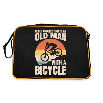 Vieil homme avec un amateur de vélo - Sac Retro - noir/or - Dos