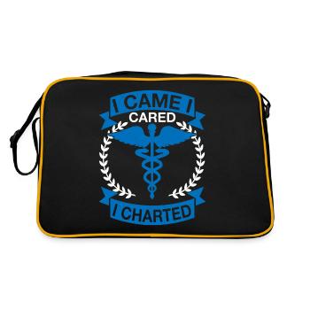 I Came I Cared I Charted - Retro Bag - black/gold - Back
