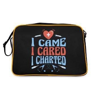 I Came I Cared I Charted 3 - Retro Bag - black/gold - Back